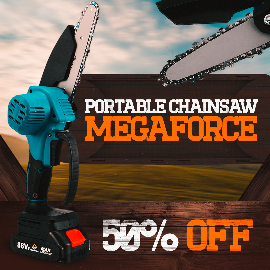 Portable Chainsaw with chain detail