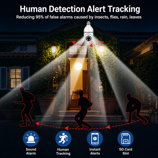 Guardian 360 Security Camera — Full-Room Coverage From Any Light Socket