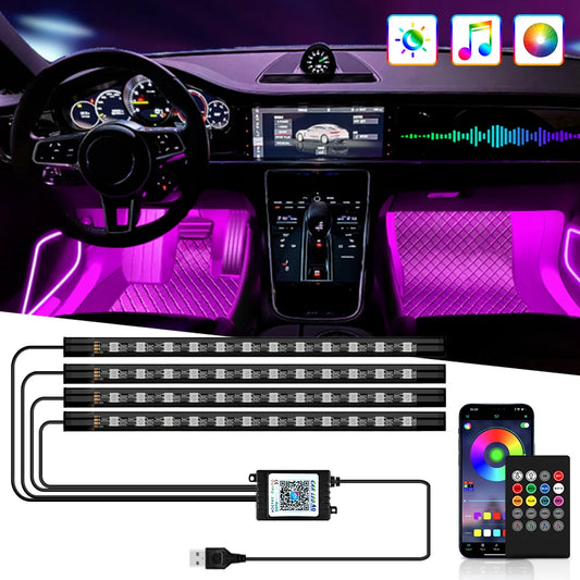 NeonRide Pro car interior RGB light kit