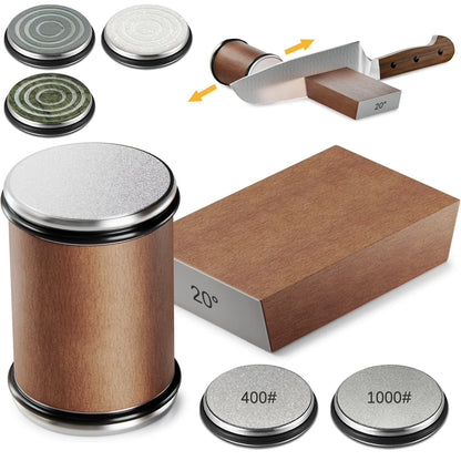 EdgeRoll Pro rolling knife sharpener with magnetic angle base