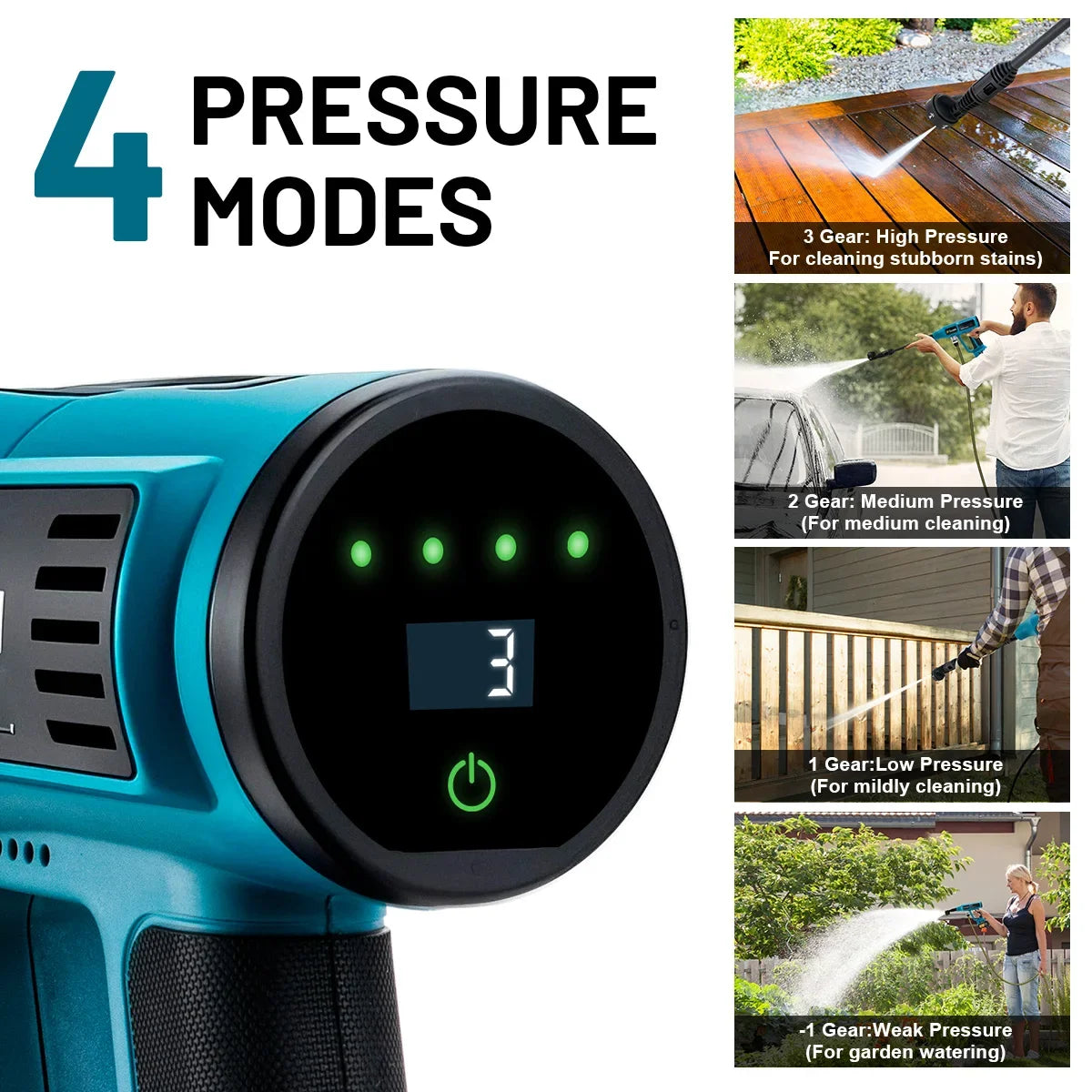 AquaForce Pro four adjustable pressure modes