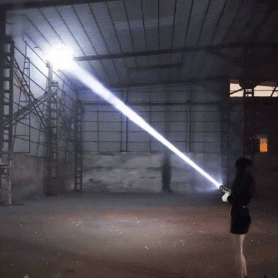 Titanium Laser Pro Flashlight in action